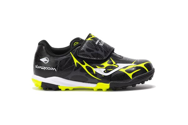 Joma Supercopa Jr TFV JOMA | Scarpe calcetto | SCJW2501TFVNEGROAMARILLOFLUOR