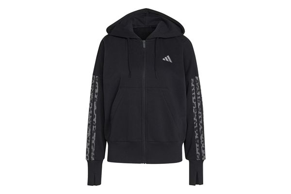 Felpa con cappuccio e zip integrale Seasonal Essentials Animal Print 3-Stripes Adidas donna ADIDAS | Felpe | KS8002-