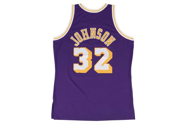 Canotta Retro LA Lakers Magic Johnson Mitchell and Ness MITCHELL&NESS | Canotte da Basket | SMJYGS18176-LALPURP84EJHPURPLE