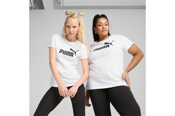 T-shirt Puma con logo ESSENTIALS No. 1 da donna PUMA | Maglie | 68237002